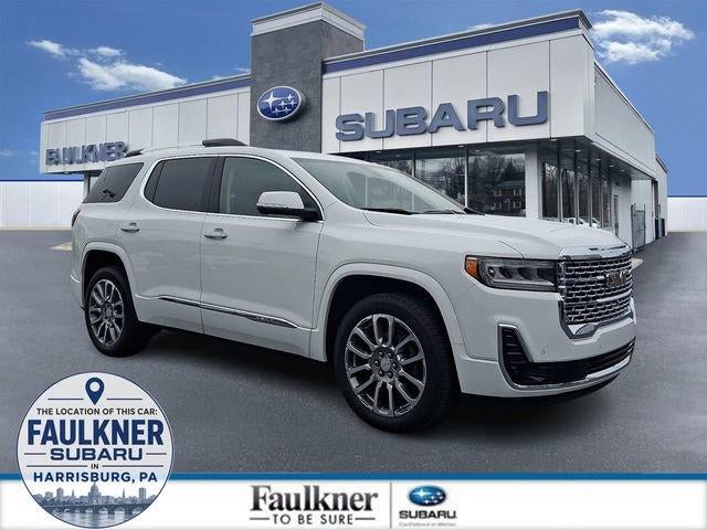 2023 GMC Acadia AWD Denali in Summit White — front three-quarter view