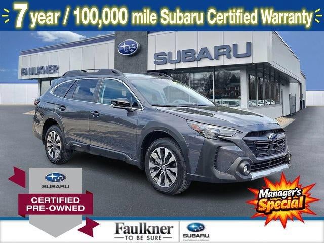 2025 Subaru Outback Limited AWD in Magnetite Gray Metallic — front three-quarter view