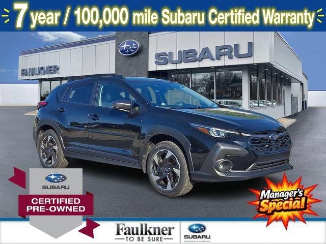 2026 Subaru Crosstrek Limited AWD in Crystal Black Silica — front three-quarter view
