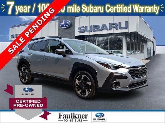 2024 Subaru Crosstrek Limited AWD in Ice Silver Metallic — front three-quarter view