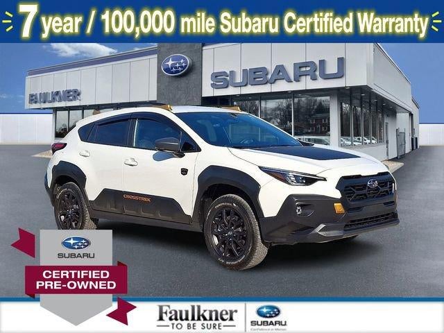 2024 Subaru Crosstrek Wilderness AWD in Crystal White Pearl — front three-quarter view