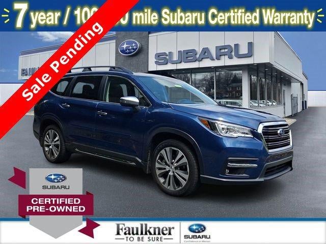 2021 Subaru Ascent Touring 7-Passenger in Abyss Blue Pearl — front three-quarter view