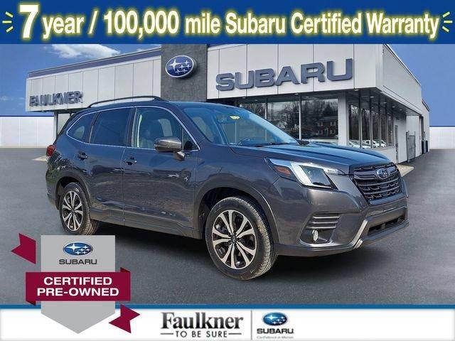 2023 Subaru Forester Limited CVT in Magnetite Gray Metallic — front three-quarter view