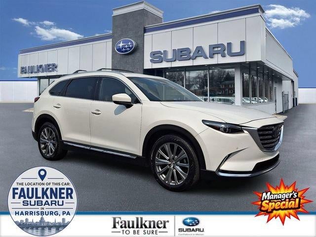 2021 Mazda Mazda CX-9 Signature AWD in Snowflake White Pearl Mica — front three-quarter view