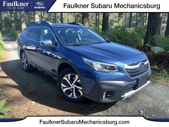 2022 Subaru Outback Touring CVT in Abyss Blue Pearl — front three-quarter view