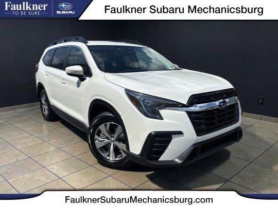 2024 Subaru Ascent Premium 7-Passenger in Crystal White Pearl — front three-quarter view