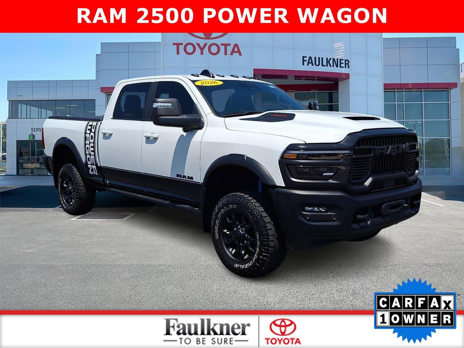 2026 RAM 2500 Power Wagon 4x4 Crew Cab 6'4" Box in Bright White Clearcoat — front three-quarter view