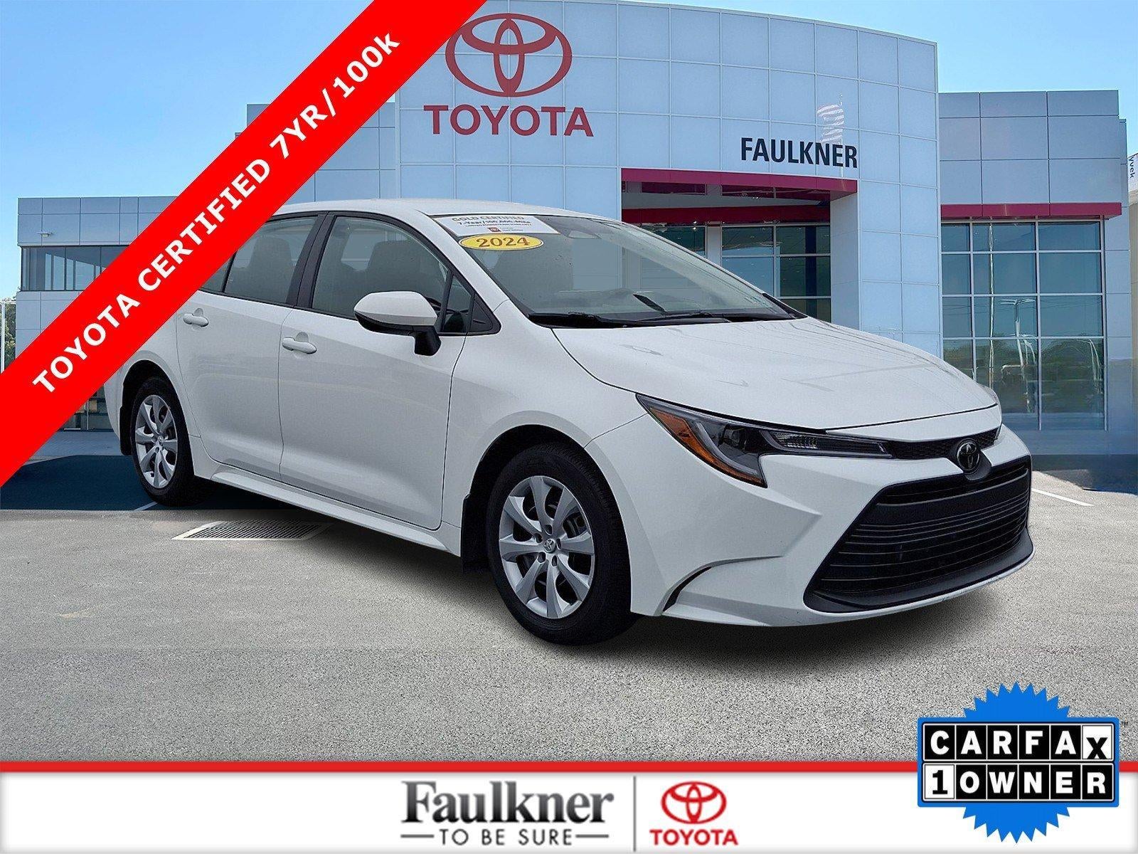 2024 Toyota Corolla LE CVT (Natl) in Ice Cap — front three-quarter view