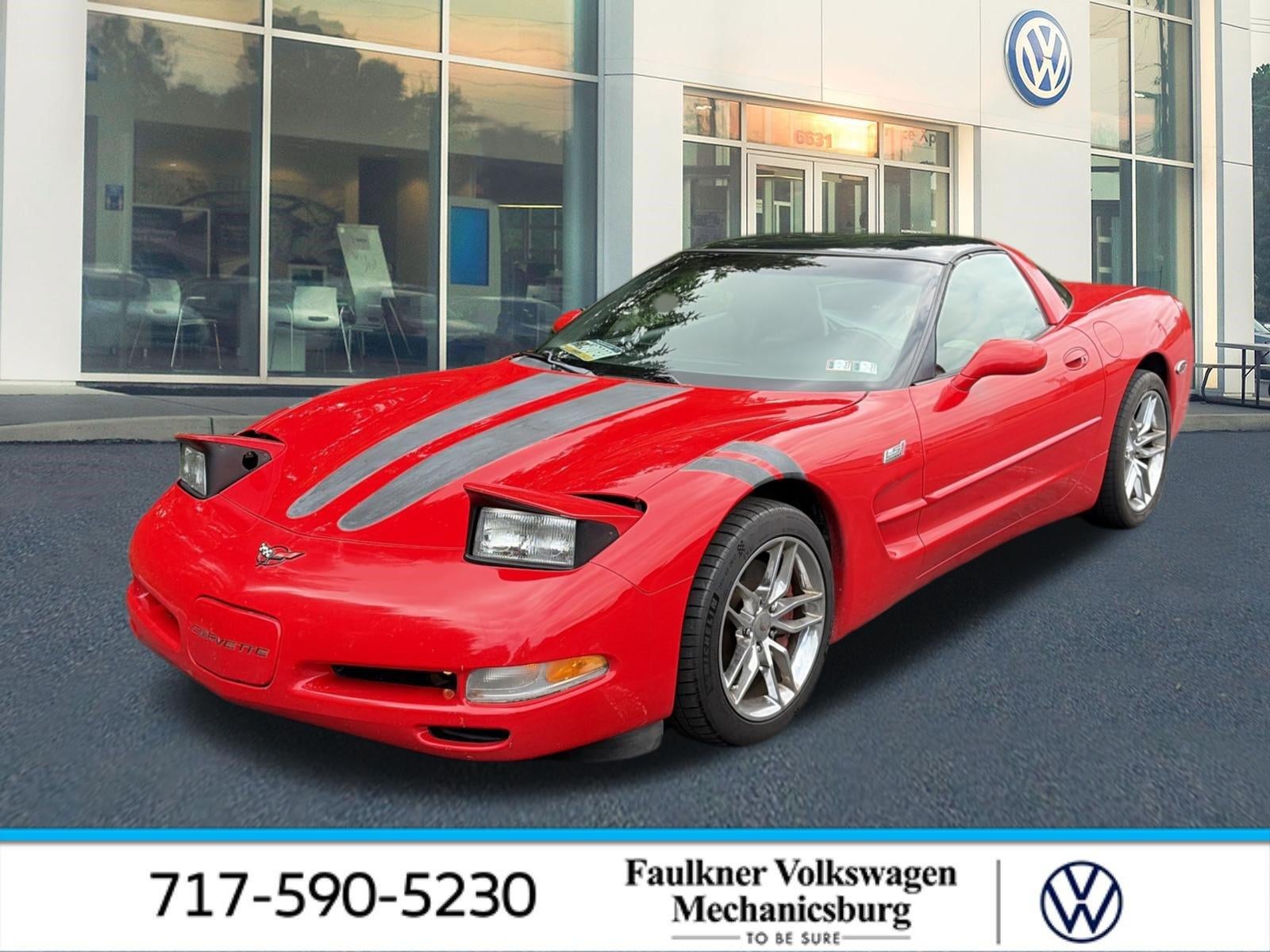 2001 Chevrolet Corvette 2dr Cpe in Torch Red — front three-quarter view