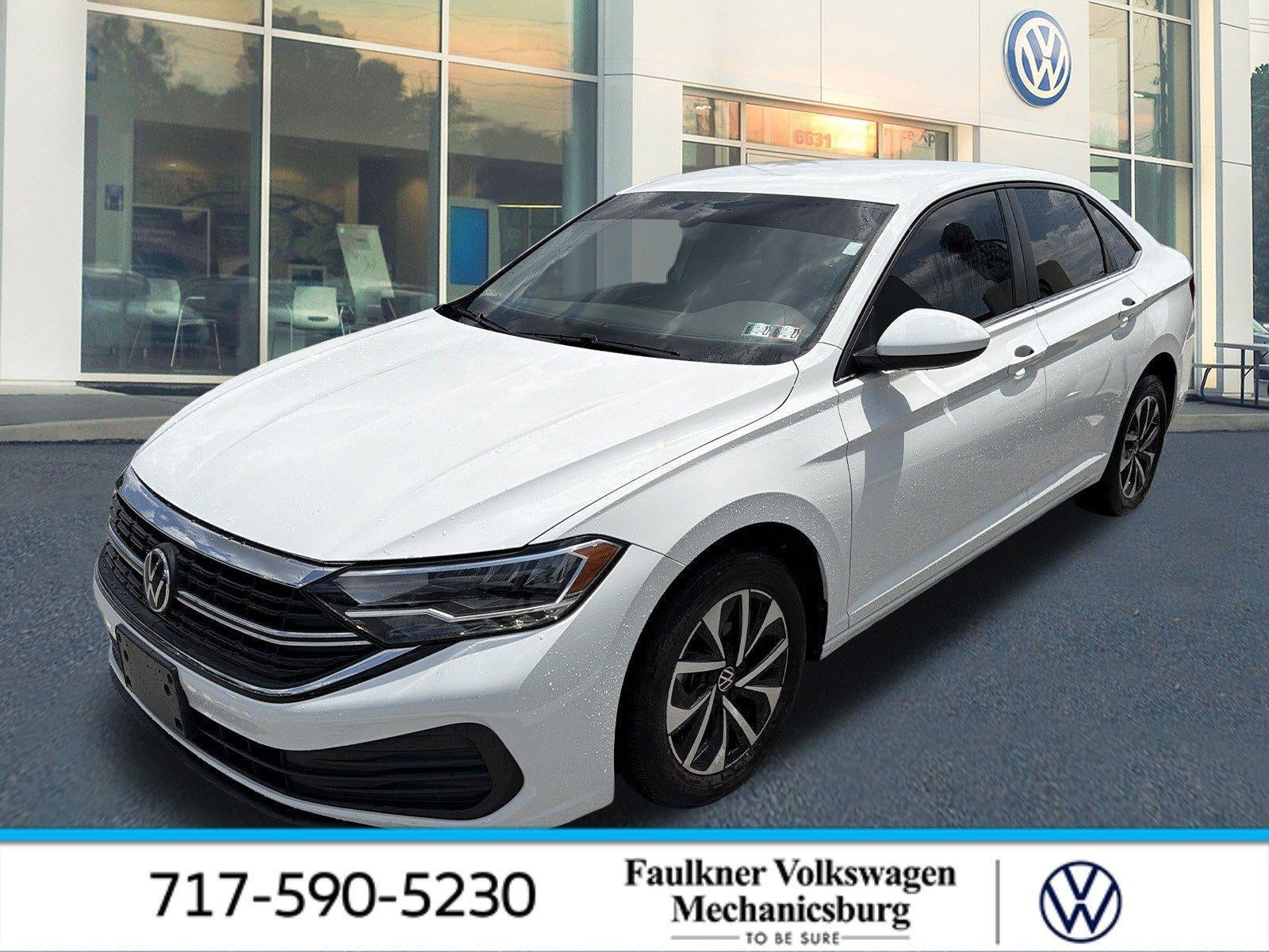2024 Volkswagen Jetta S Auto in Pure White — front three-quarter view