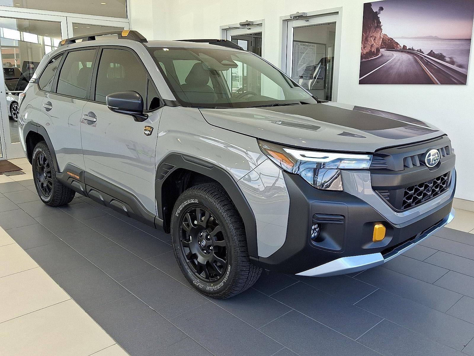 2026 Subaru Forester Wilderness CVT in River Rock Pearl — front three-quarter view