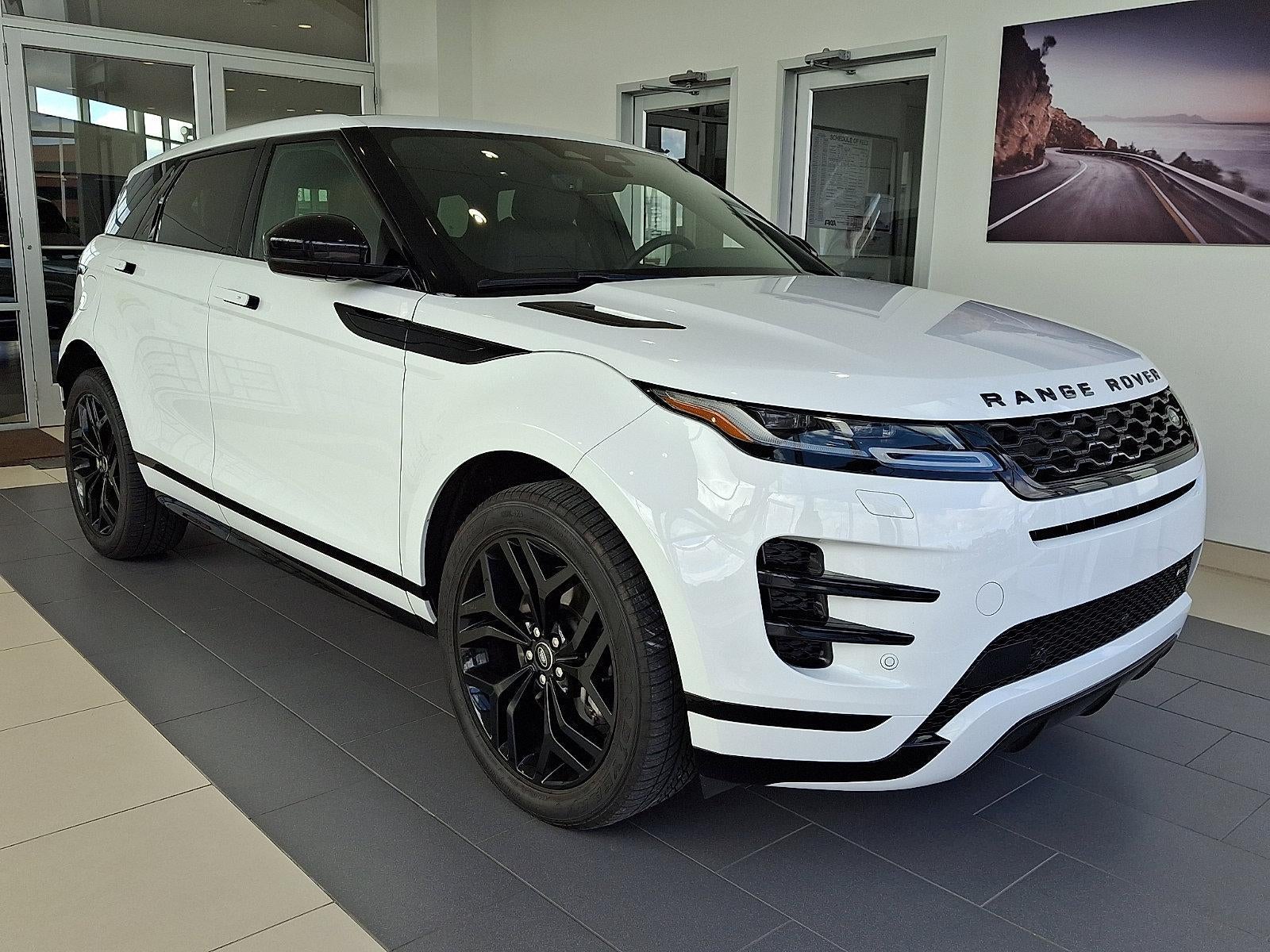2023 Land Rover Range Rover Evoque R-Dynamic SE AWD in Fuji White — front three-quarter view