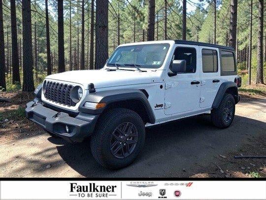 2025 Jeep Wrangler Sport S 4 Door 4x4 in Bright White Clearcoat — front three-quarter view