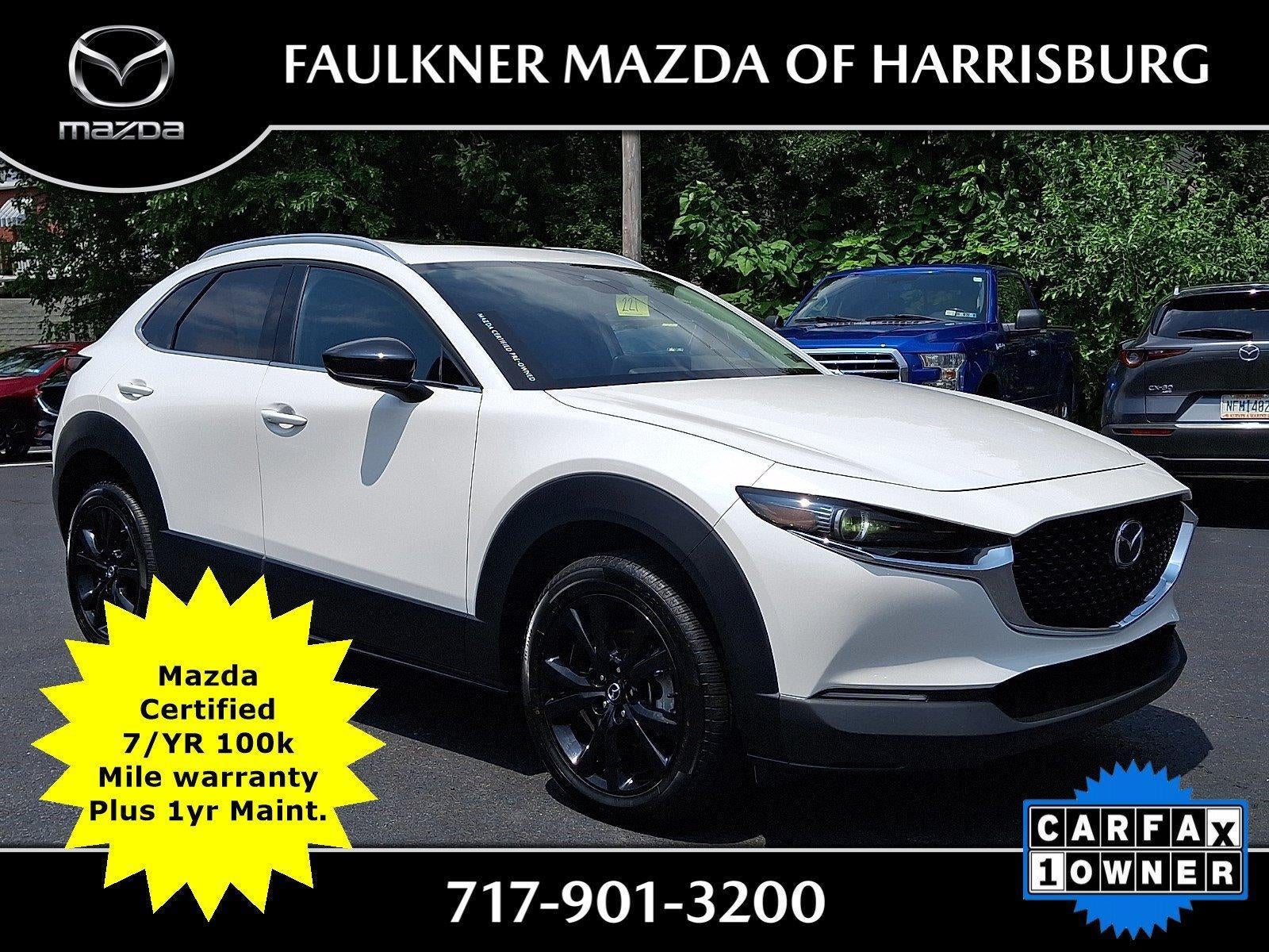 2024 Mazda Mazda CX-30 2.5 Turbo Premium Package AWD in Snowflake White Pearl Mica — front three-quarter view