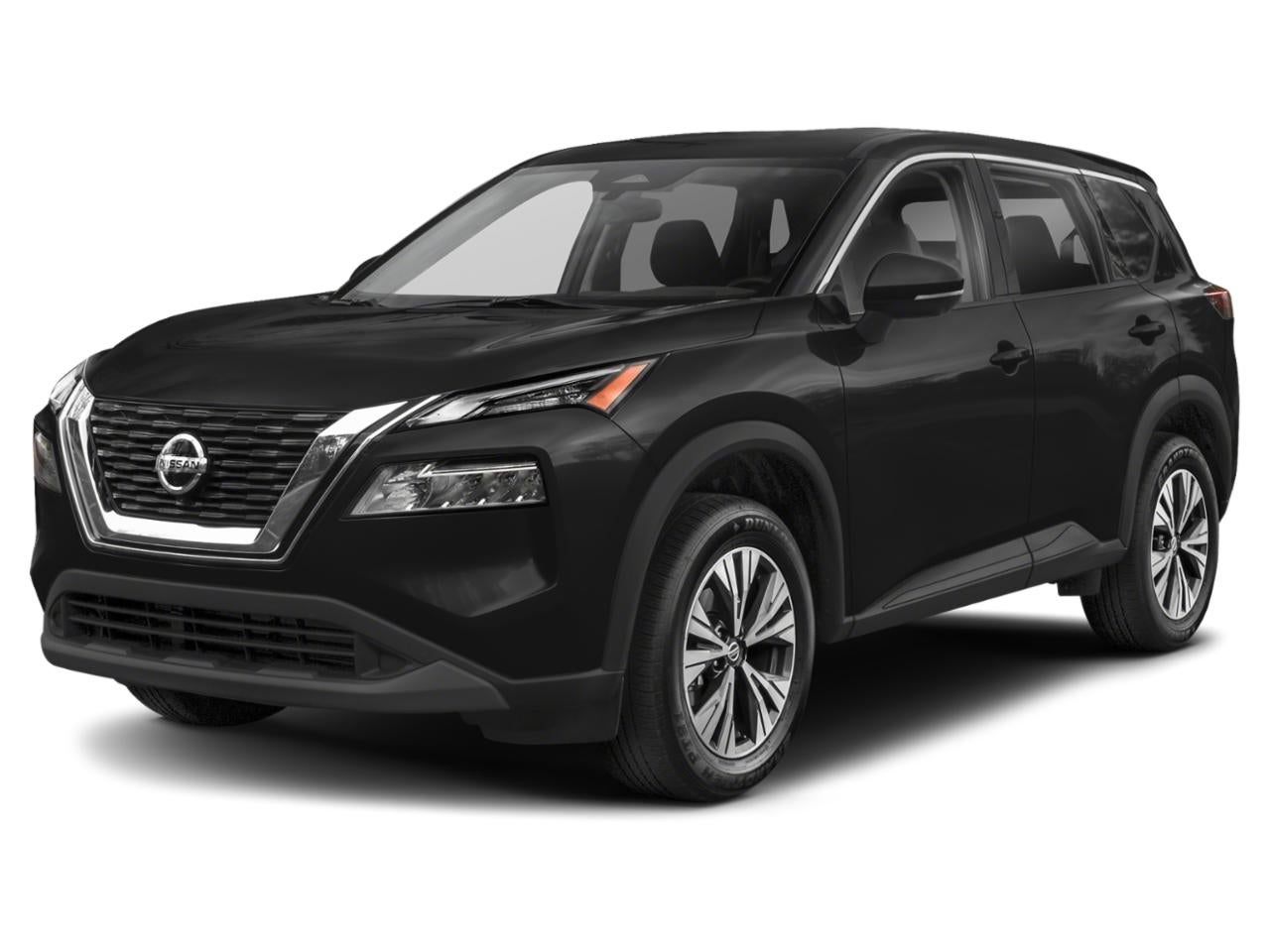 2021 Nissan Rogue AWD SV in Super Black — front three-quarter view