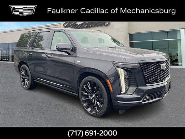 2026 Cadillac Escalade Platinum Sport in Galactic Gray Metallic — front three-quarter view