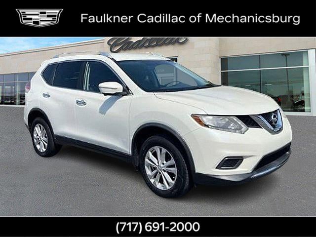 2015 Nissan Rogue SV in White — front three-quarter view
