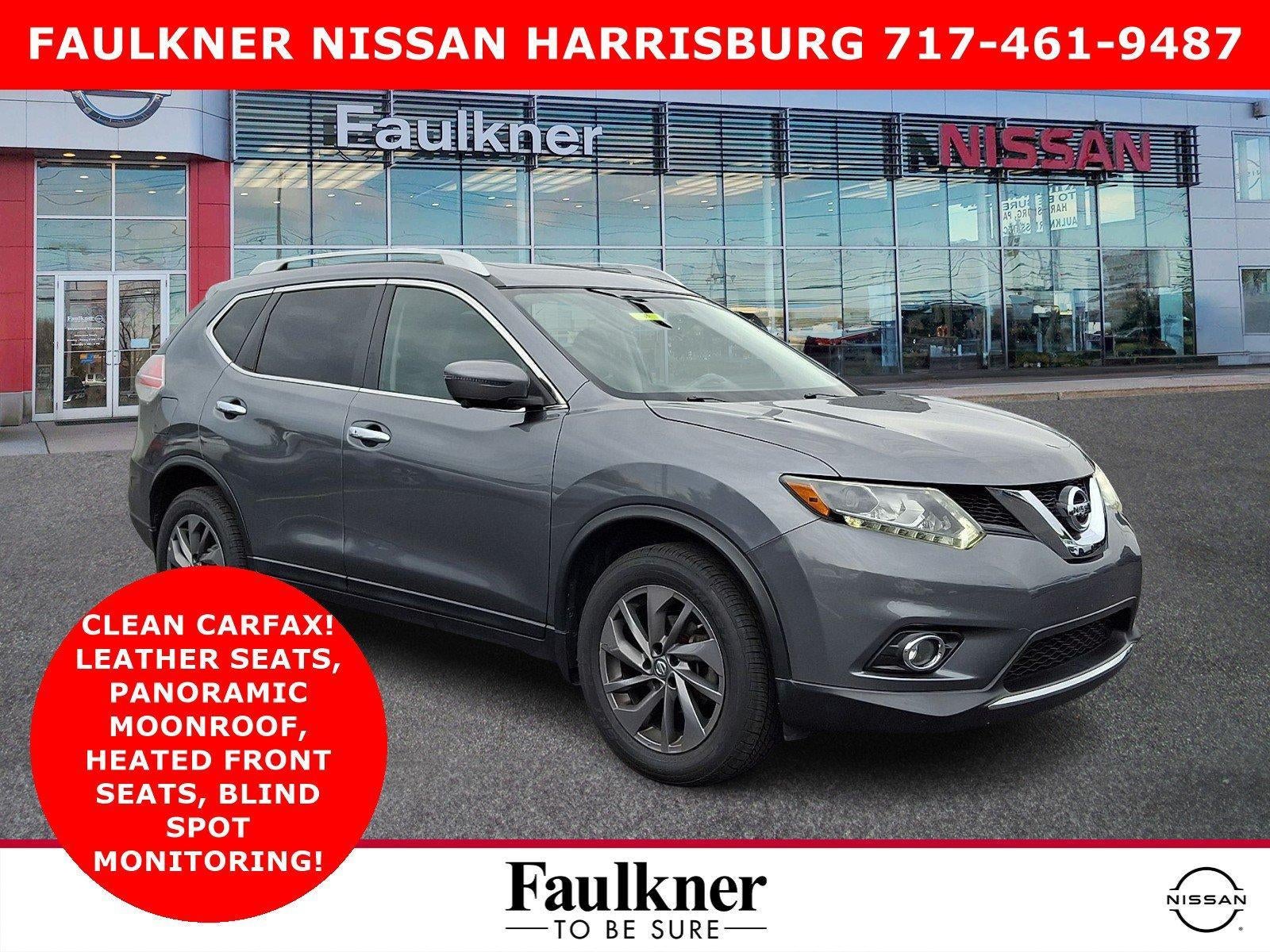 2016 Nissan Rogue AWD 4dr SL in Gun Metallic — front three-quarter view