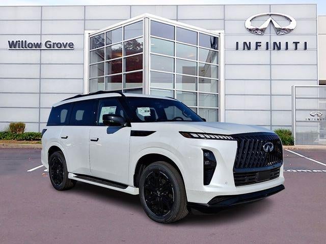 2026 INFINITI QX80 SPORT AWD in Radiant White — front three-quarter view